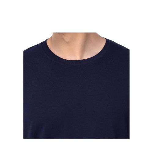 Футболка темно-синяя, однотонная, Regular Fit