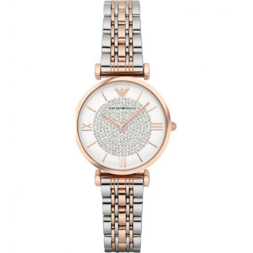 Наручные часы Emporio Armani T-Bar 32мм серебристый со стразами