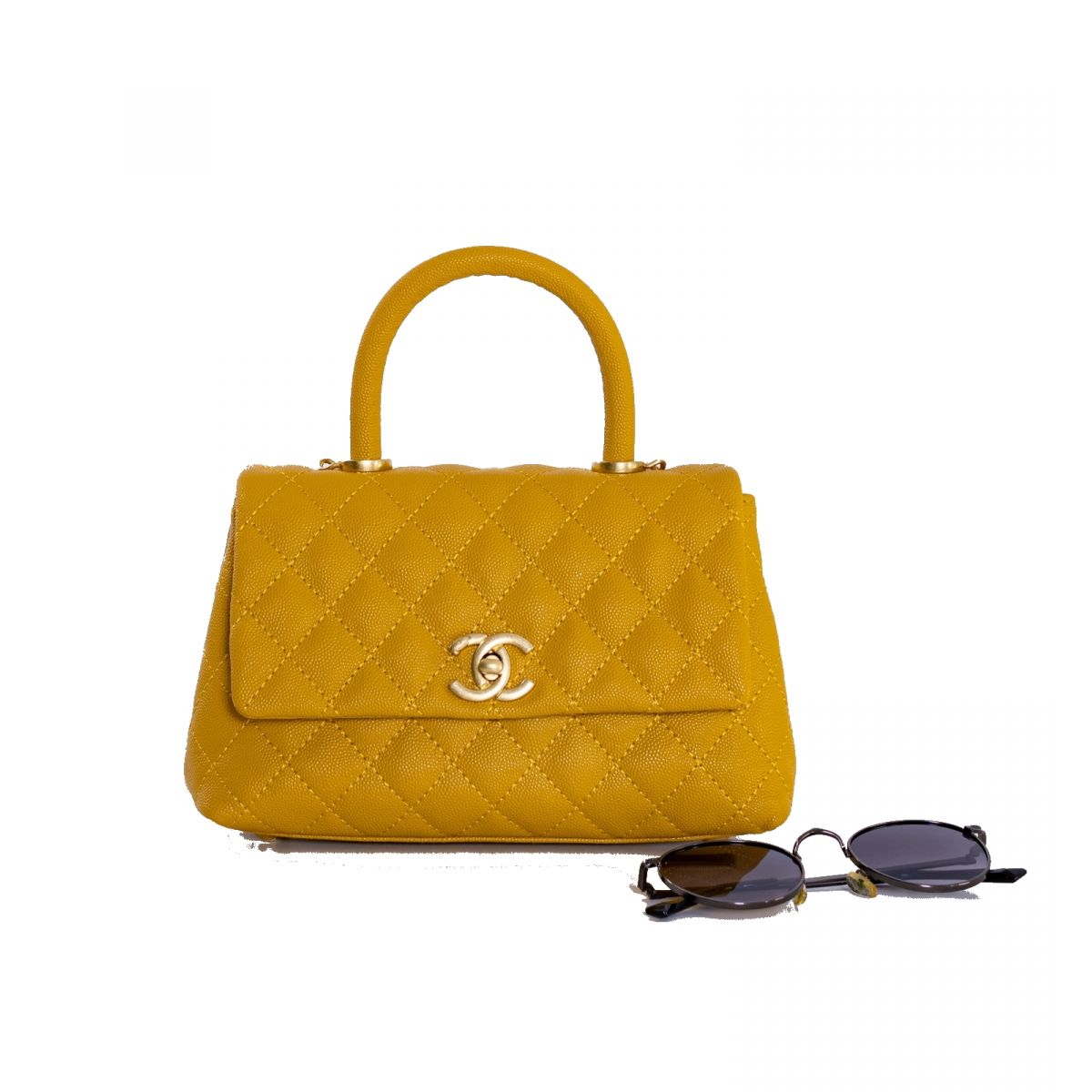 Дамская сумка Chanel Yellow Caviar Leather Дамская сумка Chanel Yellow Caviar Leather