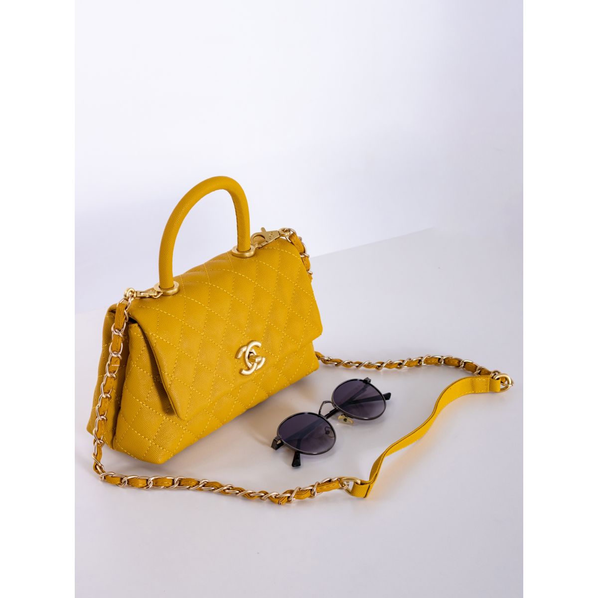 Дамская сумка Chanel Yellow Caviar Leather Дамская сумка Chanel Yellow Caviar Leather